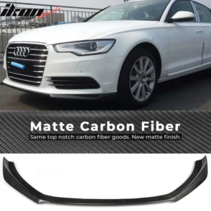 2012-2015 Audi A6 C7 Facelift JC Style Front Bumper Lip Carbon Fiber