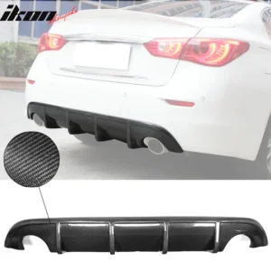 2014-2017 Infiniti Q50 V37 S Style Rear Bumper Diffuser Carbon Fiber