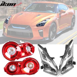 2009-2024 Nissan GTR R35 Coupe OE Headlights + Tail Lights 4PC