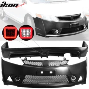 2006-2011 Honda Civic MUG RR Front Bumper Rear Lip With 3rd Light