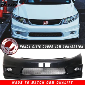 2012-2013 Honda Civic 2Dr JDM Front Bumper Mug Lip Conversion Foglight